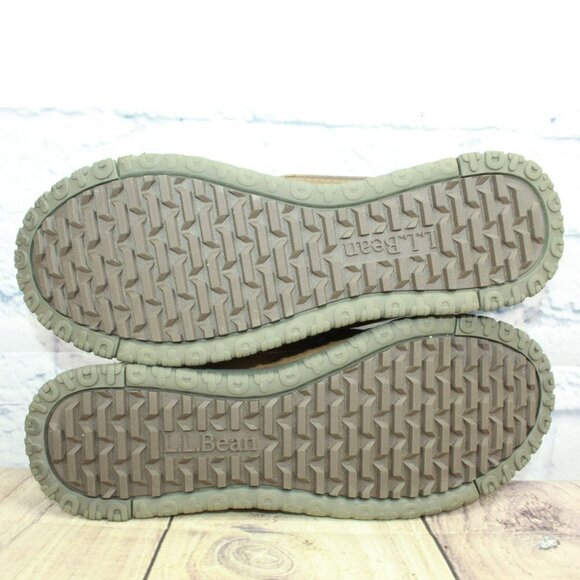 LL Bean All Week Brown Leather Shearling Lined Moccasin Slippers Size 9 M - Picture 9 of 9
